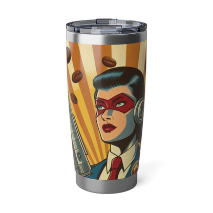 Red Masked Female Vagabond 20oz Tumbler - Superhero Coffee