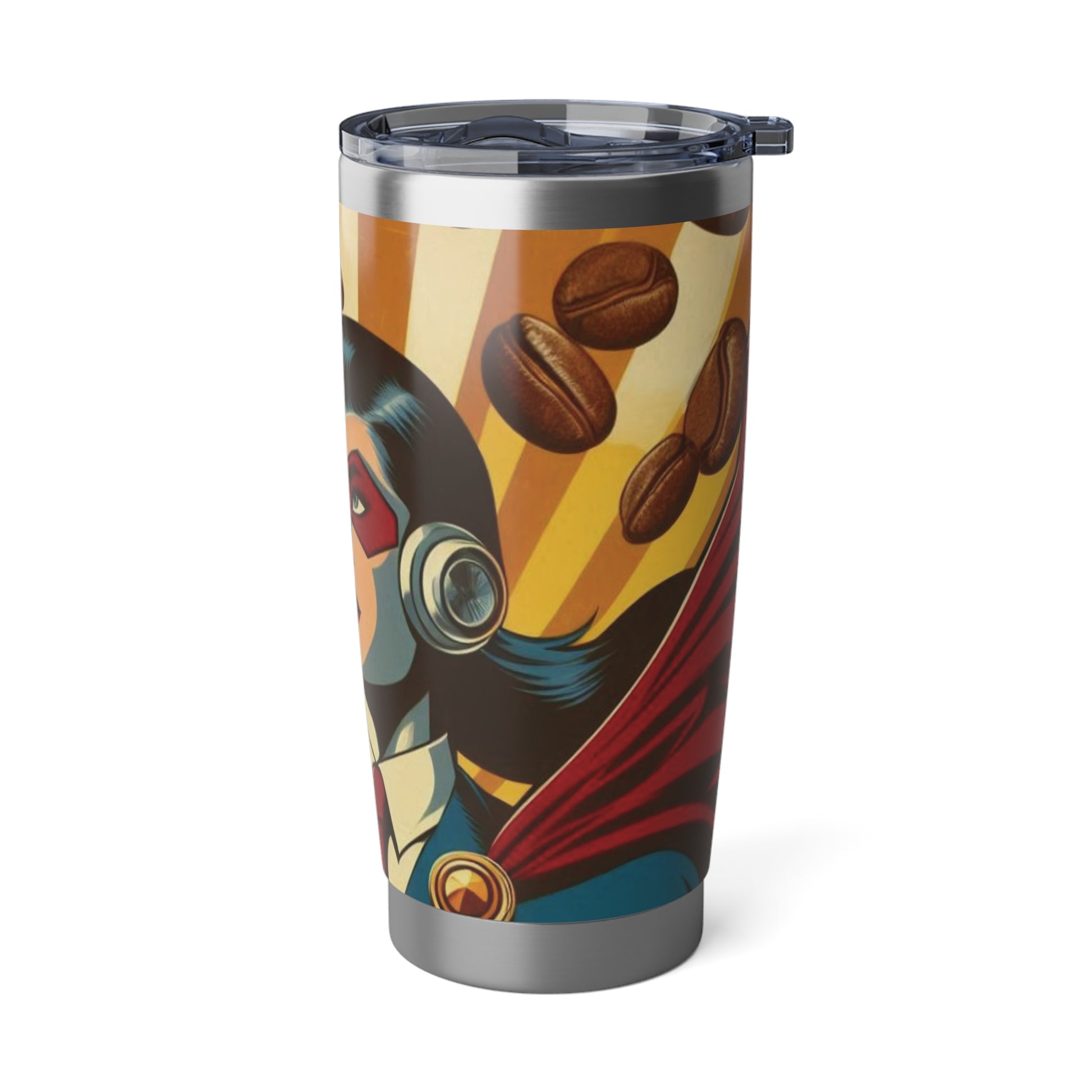 Red Masked Female Vagabond 20oz Tumbler - Superhero Coffee
